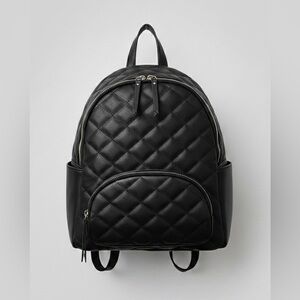 🖤 Chic Black Quilted Mini Backpack